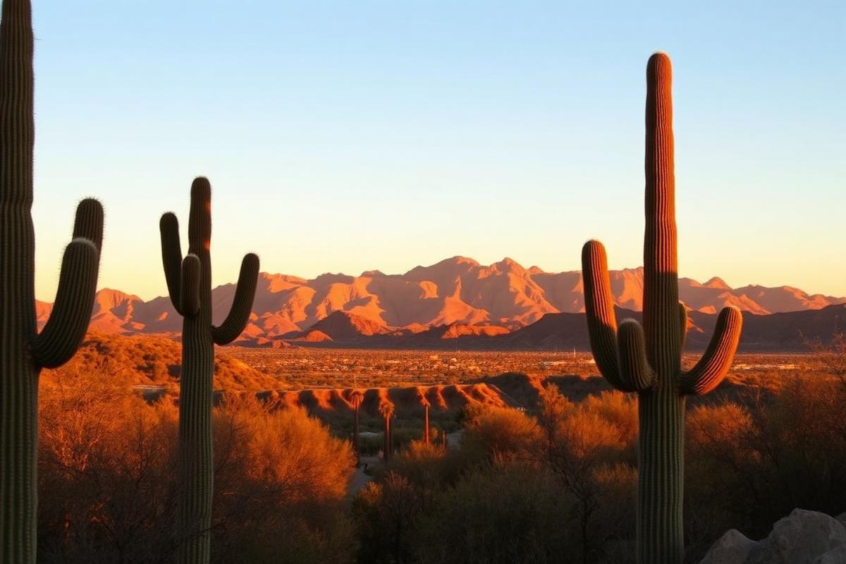 Scottsdale desert landscape at golden hour